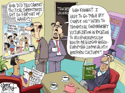 Editorial cartoon U.S. College PC Culture