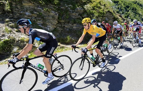 Michael Rogers leads Sky captain Bradley Wiggins.