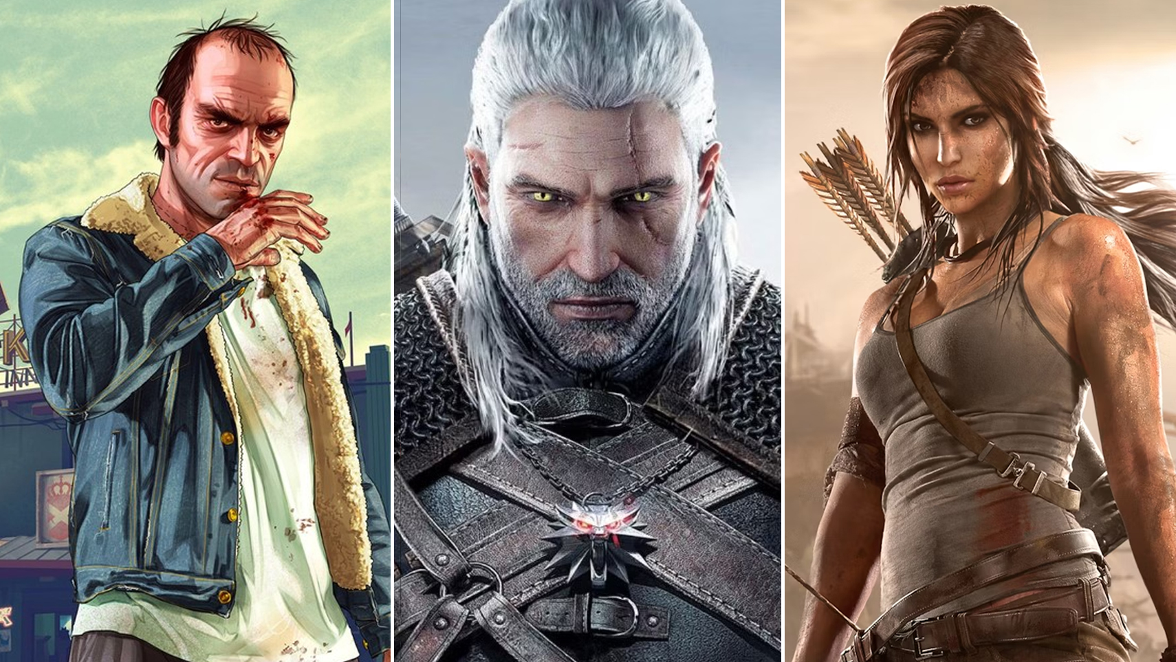 Grand Theft Auto / The Witcher / Tomb Raider