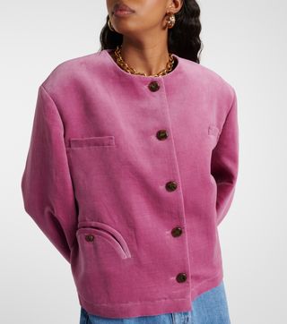 Gliss cotton and linen velvet jacket