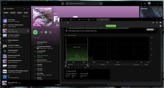 Adjusting Razer Freyja profiles while listening to music from Spotify