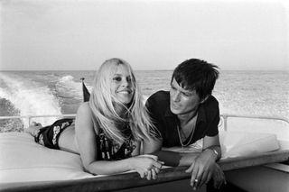 Brigitte Bardot on a boat