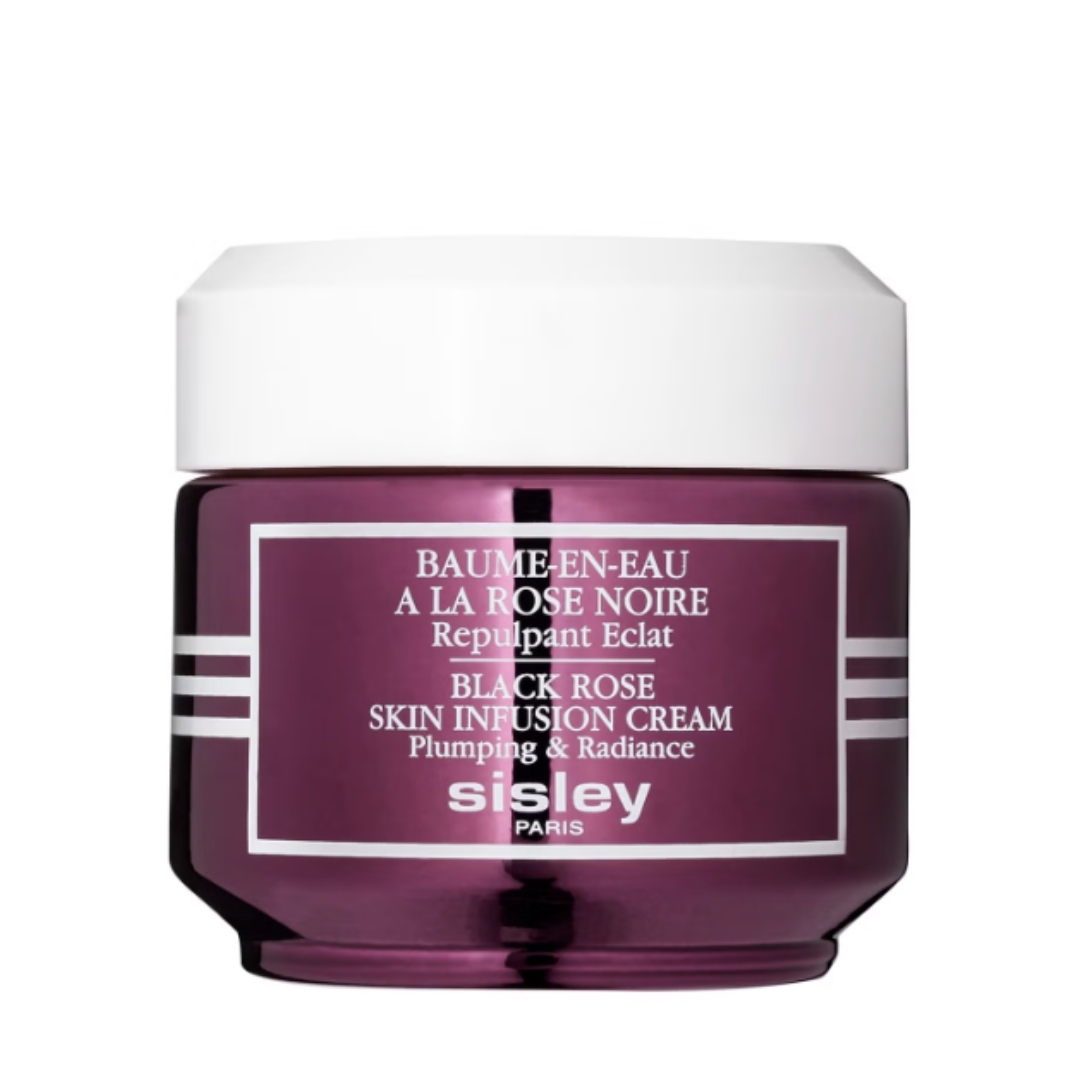 A product shot of the Sisley Paris Black Rose Skin Infusion Cream, on a white background