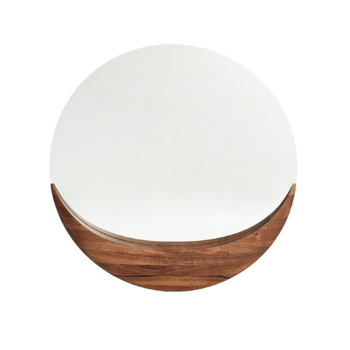 Luna Wall Mirror european Walnut Medium