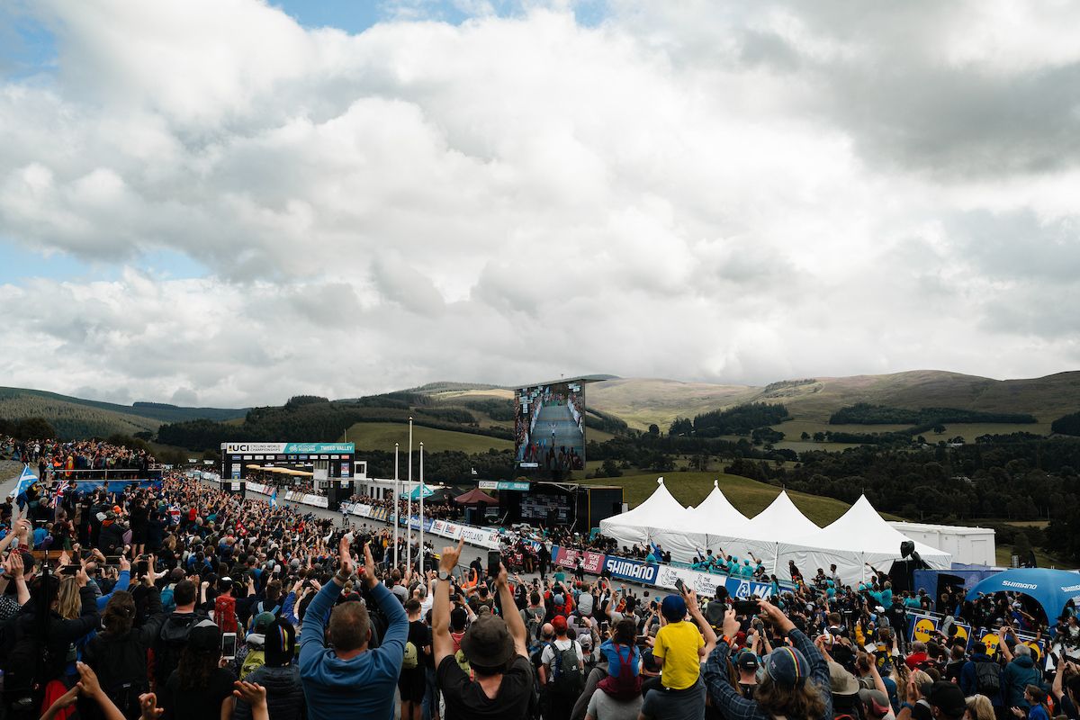 Huge crowds watched the XCO races