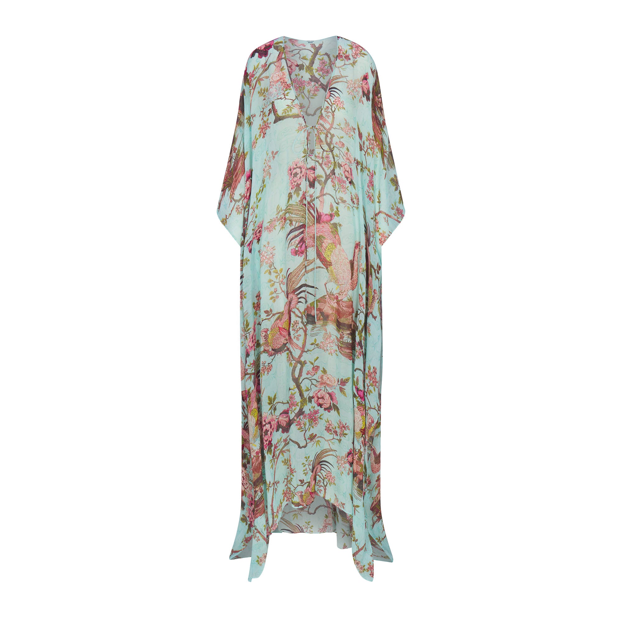 Roberto Cavalli X Skims Long Kaftan | Fagianella Print | Xxs