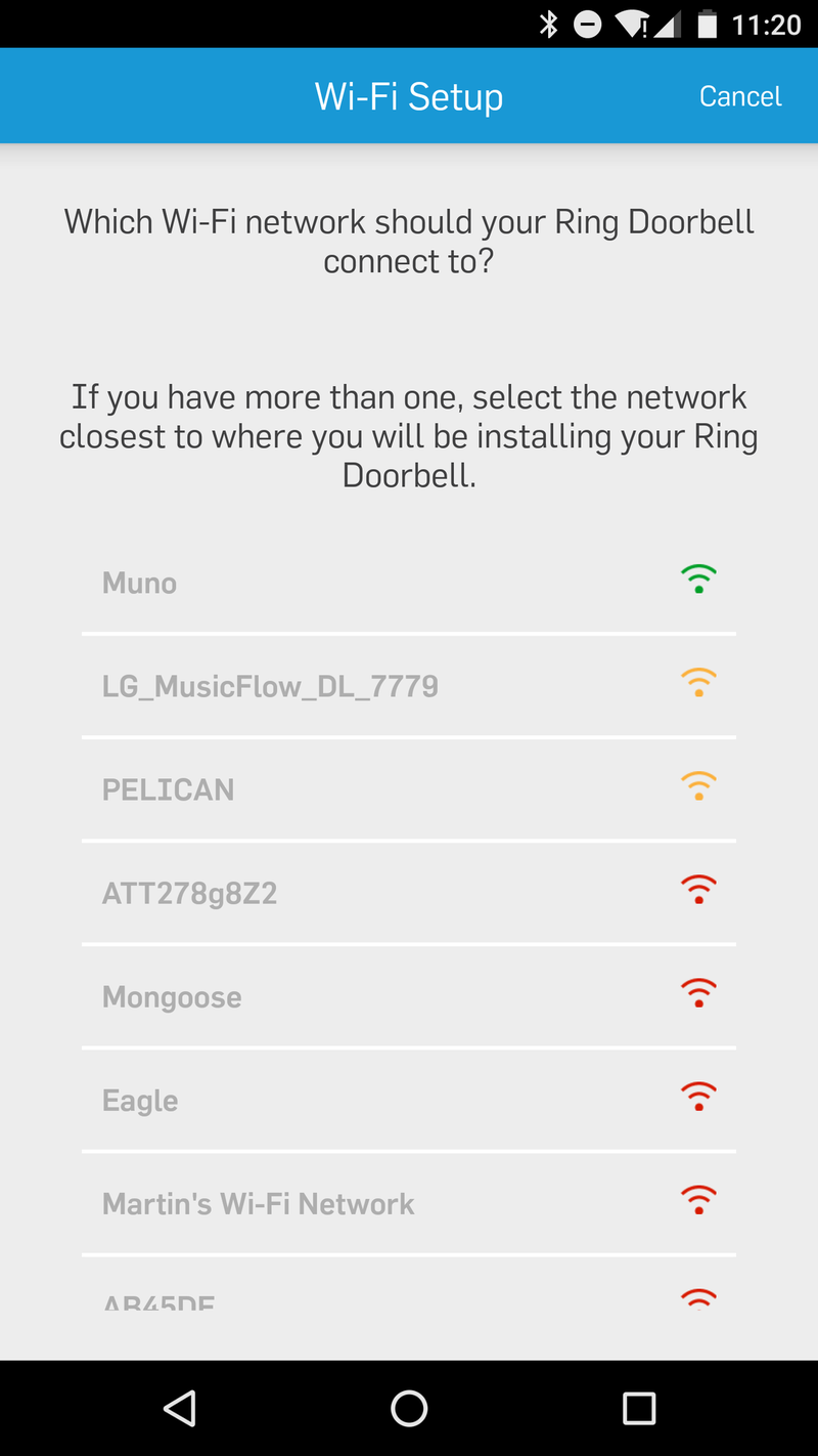 Ring app setup