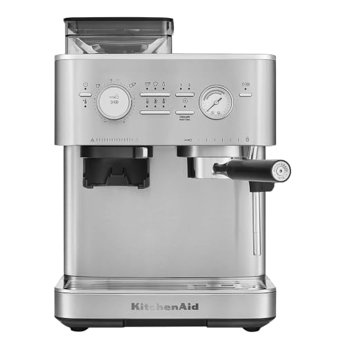 Kitchenaid Semi Automatic Espresso Machine With Burr Grinder - Stainless Steel 5kes6551bsx