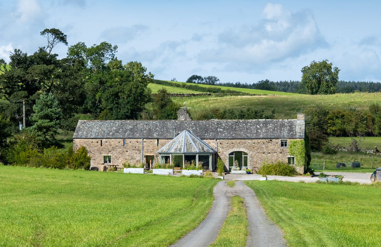 Crake Trees Manor sits in the middle of 154 acres of farmland, at the end of a long sweeping drive.