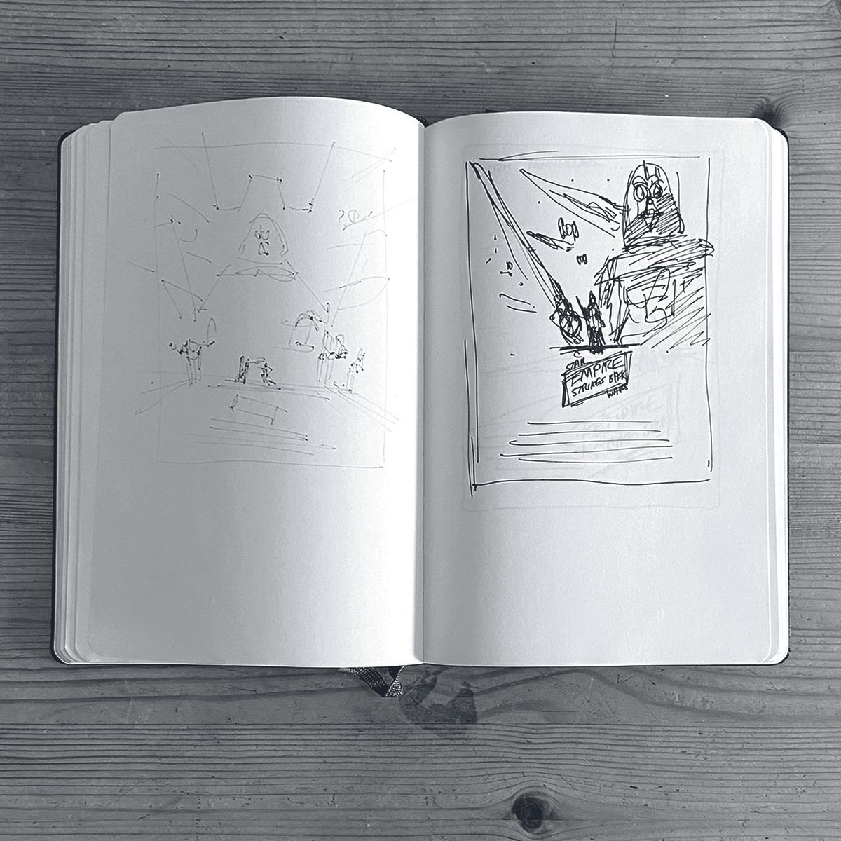 A sketch for movie poster art by Matt Ferguson