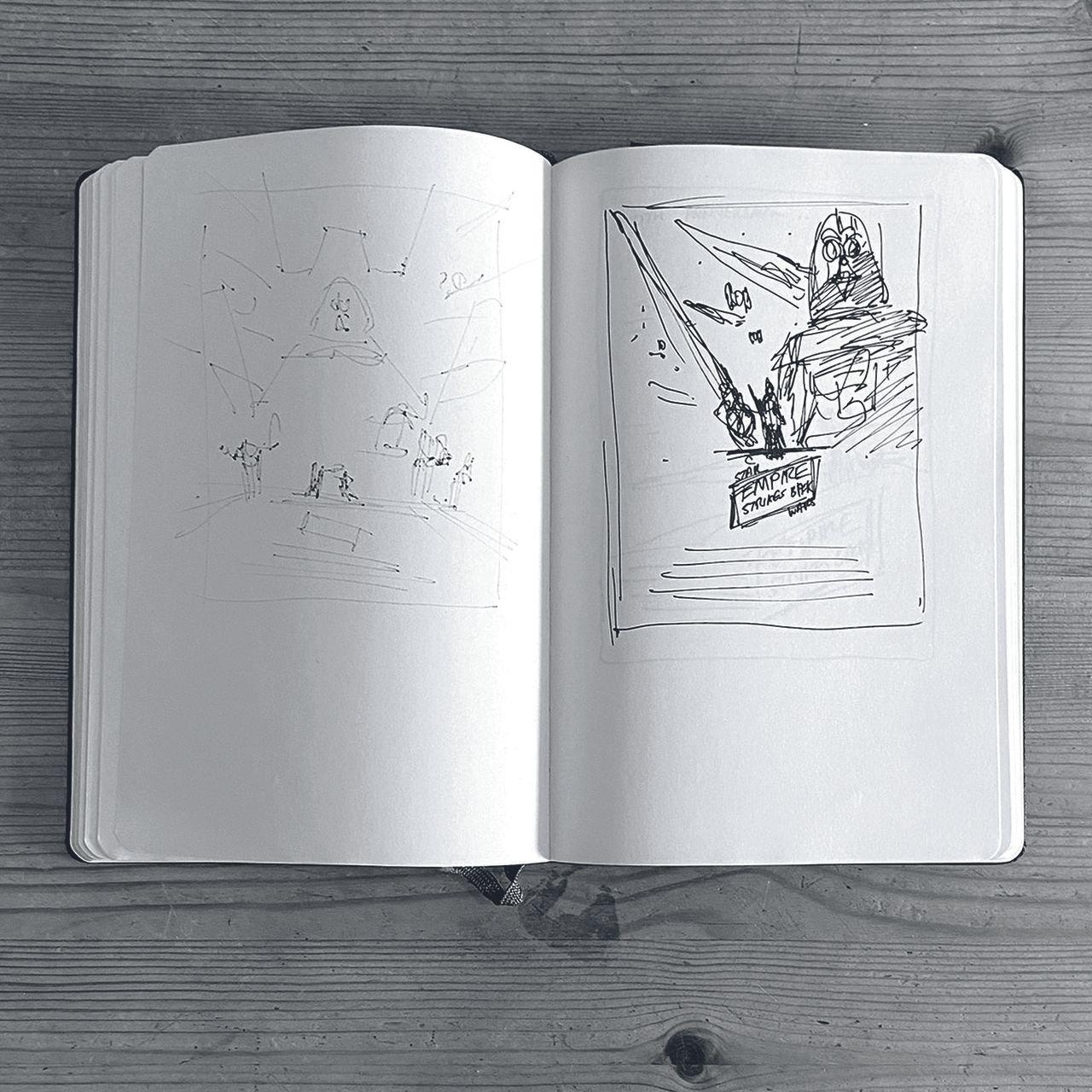 A sketch for movie poster art by Matt Ferguson