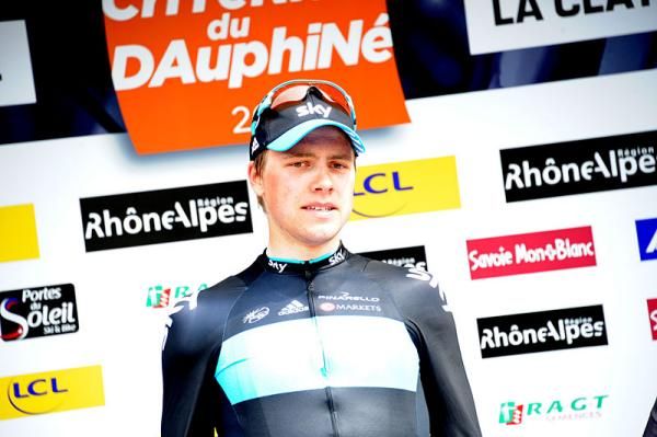 Edvald Boasson Hagen (Team Sky) on the podium