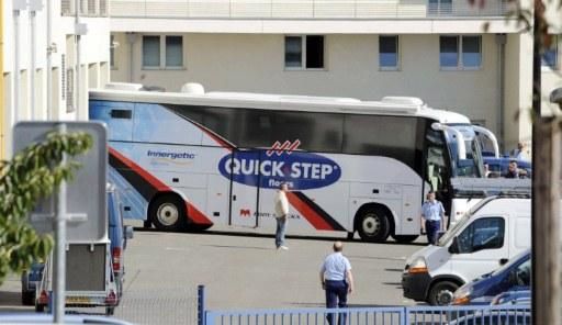 One day before the start of the Tour and the Quick Step bus has been impounded.