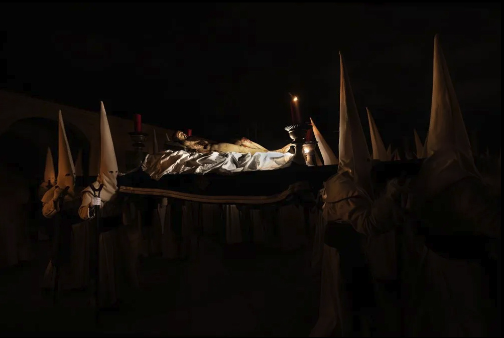 Travel Photographer of the Year 2025 winner Athanasios Maloukos' winning portfolio called Night of Sorrows: The 'Yacente' Procession of Zamora, Holy Thursday