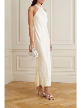 Pandora Satin Halterneck Midi Dress