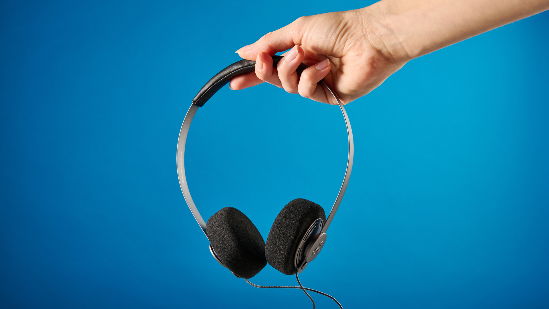 Gadhouse Wesley Headphones, wired headphones photographed in front of a blue background