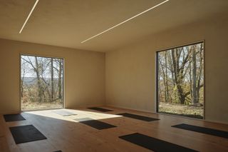 The yoga room at Inness Spa