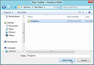 Select your programs folder.