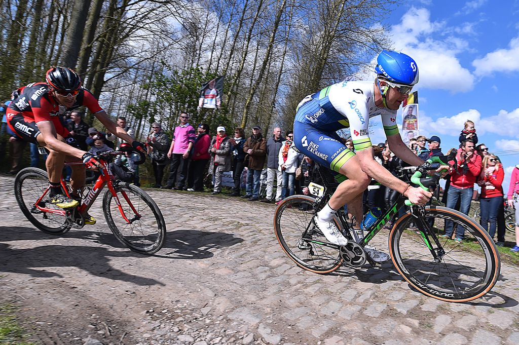 Luke Durbridge (Orica-BikeExchange) riding the pave