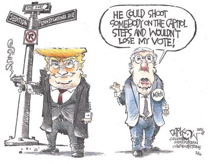 Political Cartoon U.S. mcconnell trump impeachment