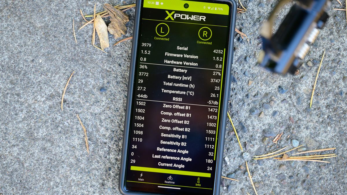 SRM XPower Road app info screen