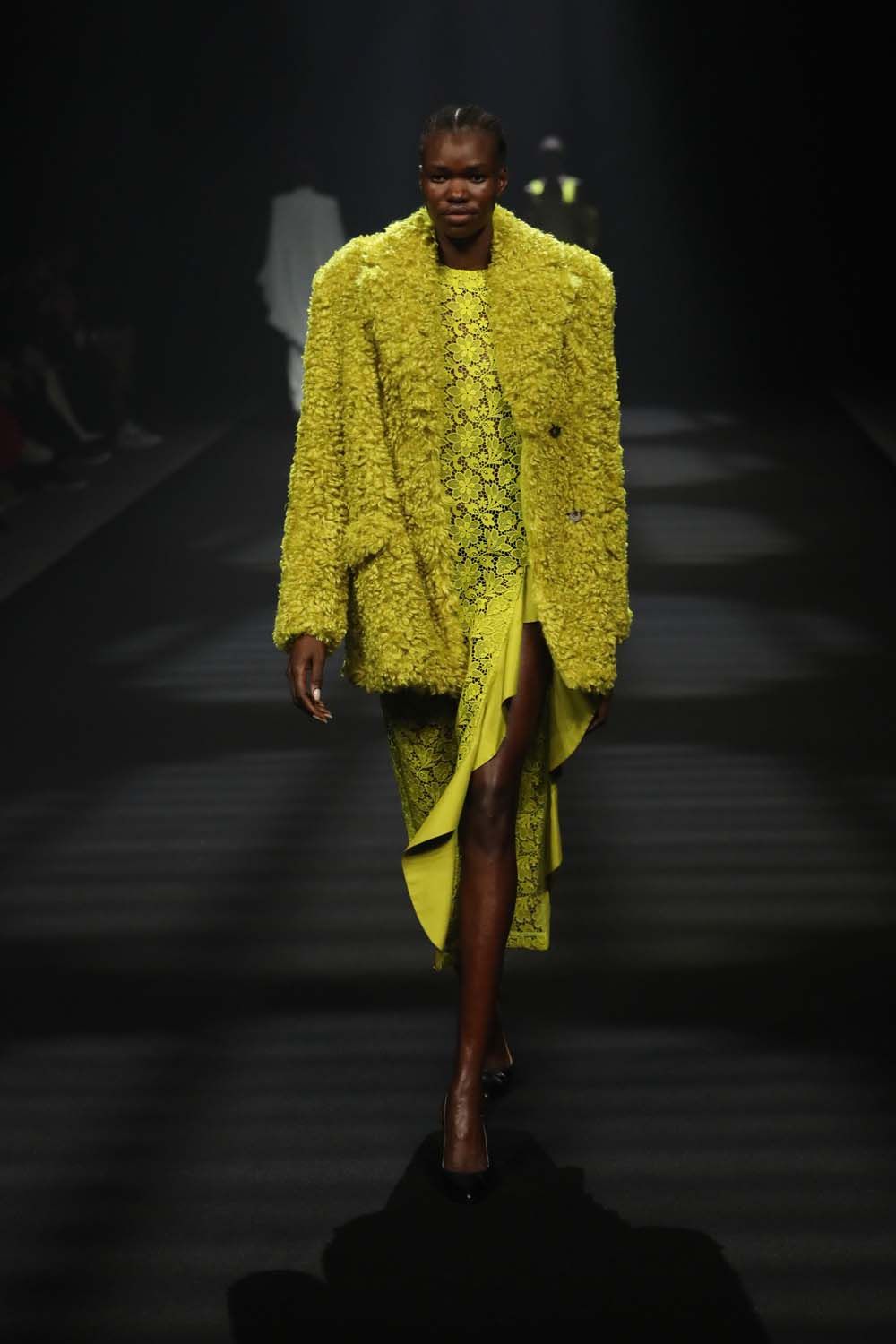 on the runway at London Fashion Week AW23