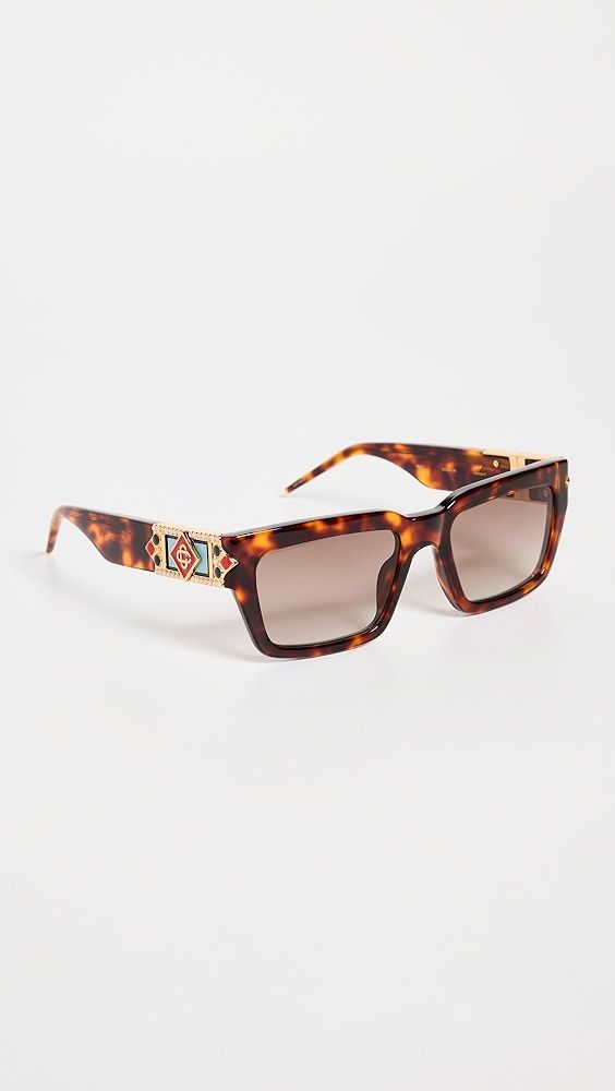 Casablanca Monogram Plaque Square Sunglasses