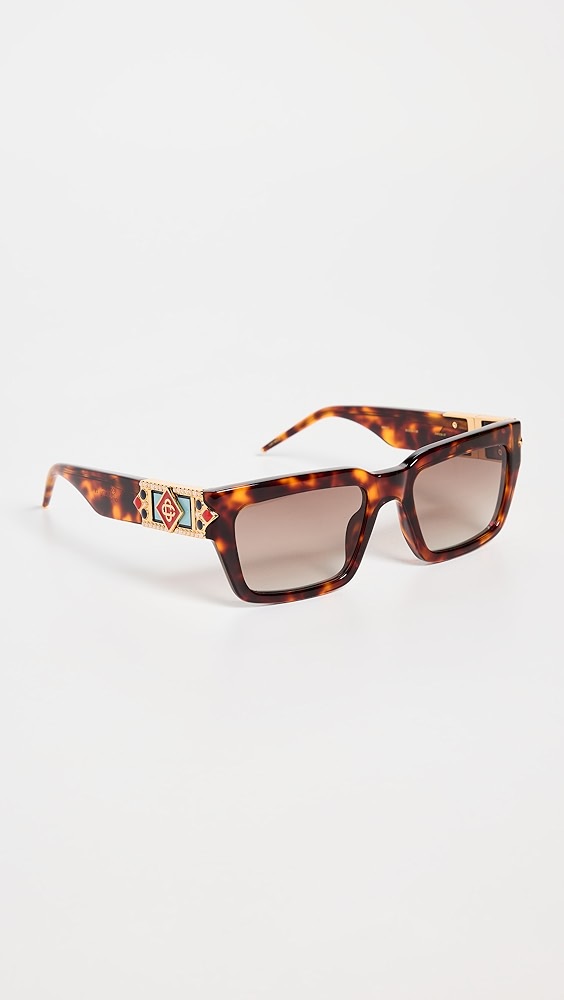 Casablanca Monogram Plaque Square Sunglasses