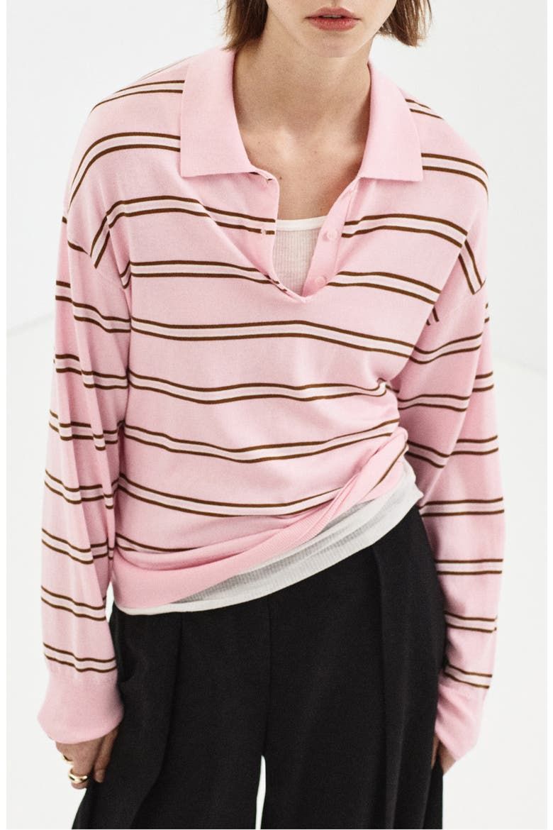 Stripe Polo Sweater