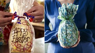 Two ways to wrap chocolate eggs