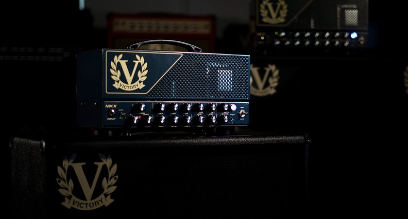 The new MKX lunchbox head is Victory Amps' flagship design, a compact 50-watt powerhouse with three channels 
