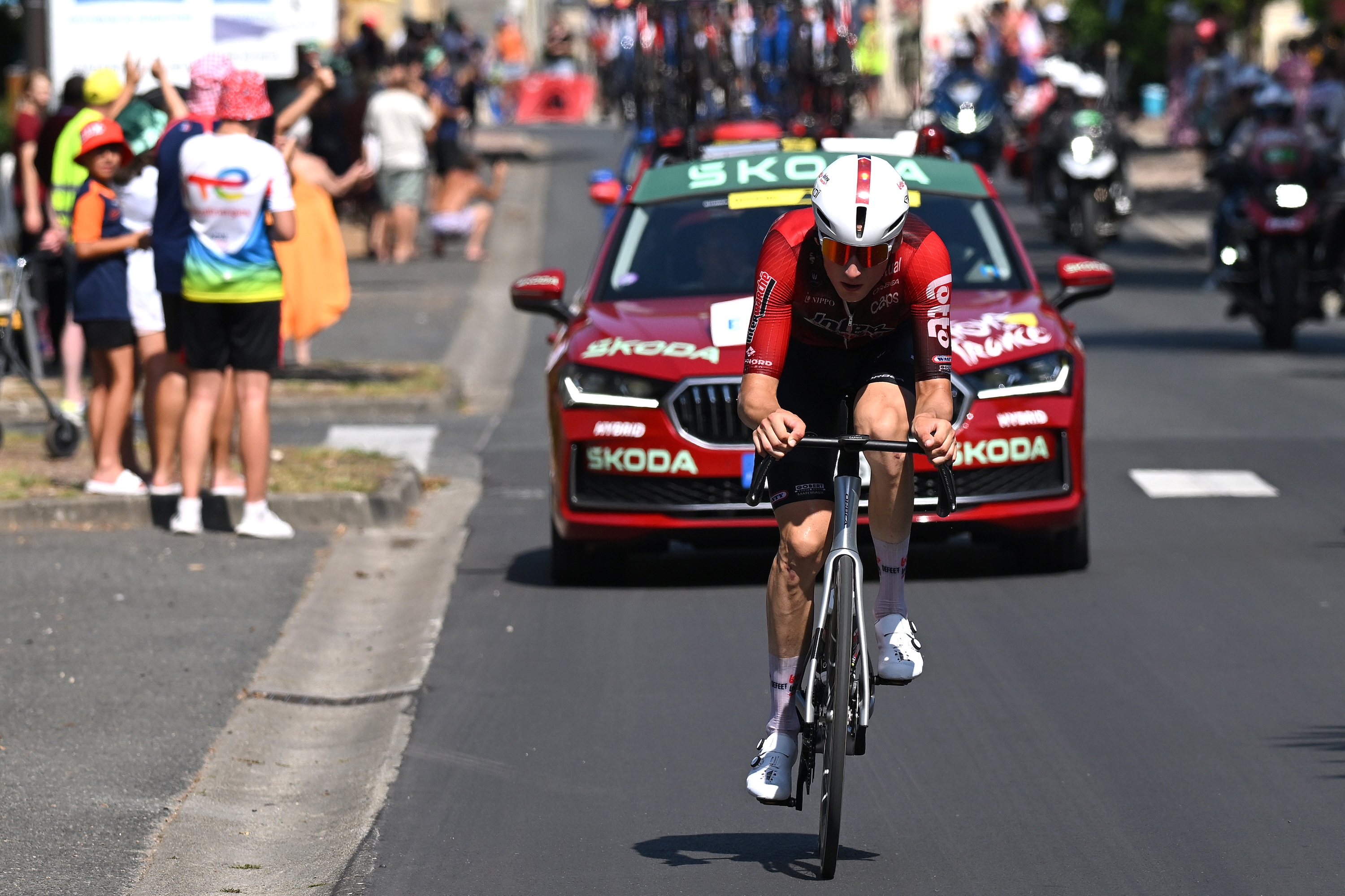 Liam Slock on stage eight of the Tour de France