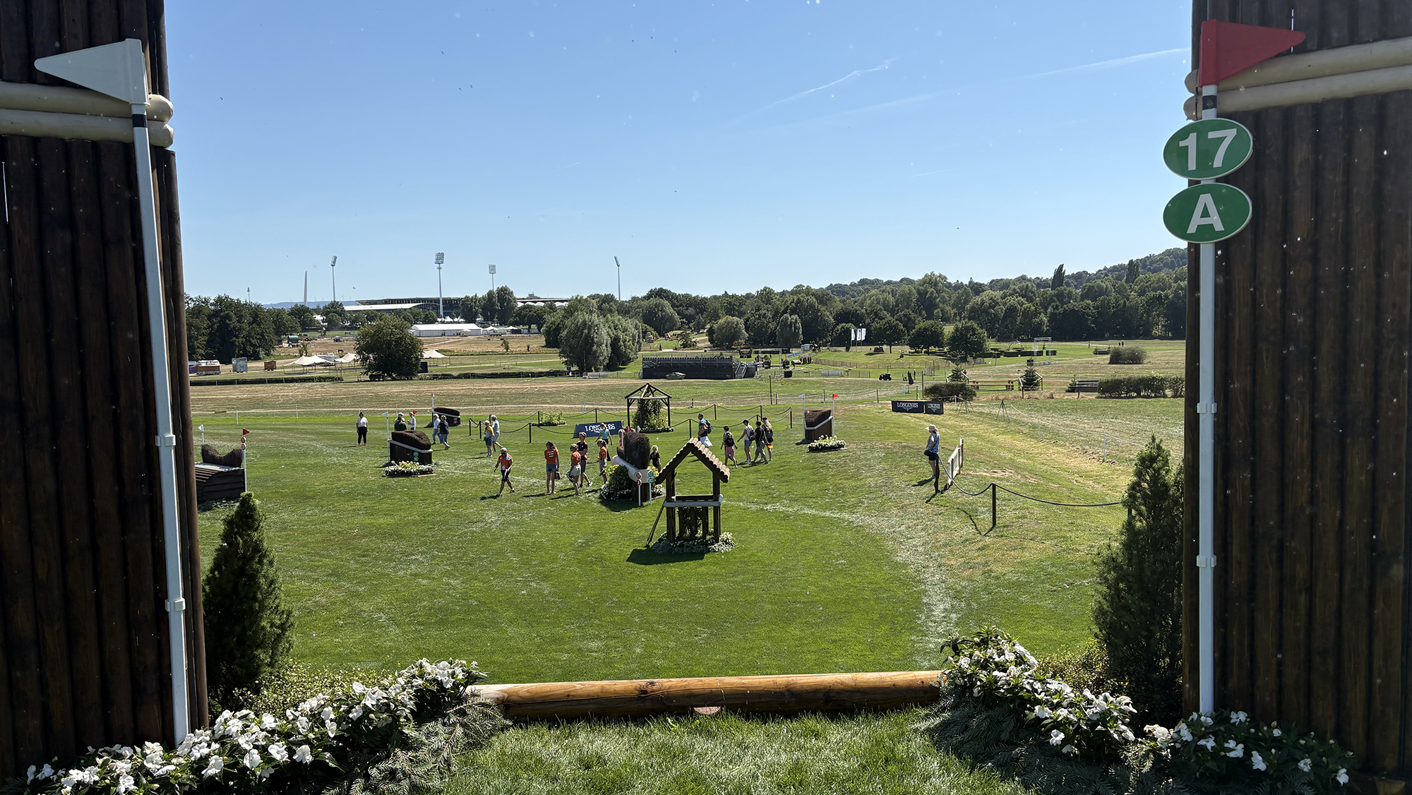 A big drop fence on the Aachen eventing World Championships cross-country course