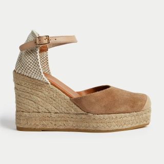 M&S Suede Ankle Strap Wedges