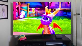 LG OLED G4 with Spyro the Dragon on screen