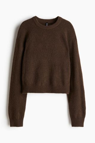 Short Fine-Knit Sweater