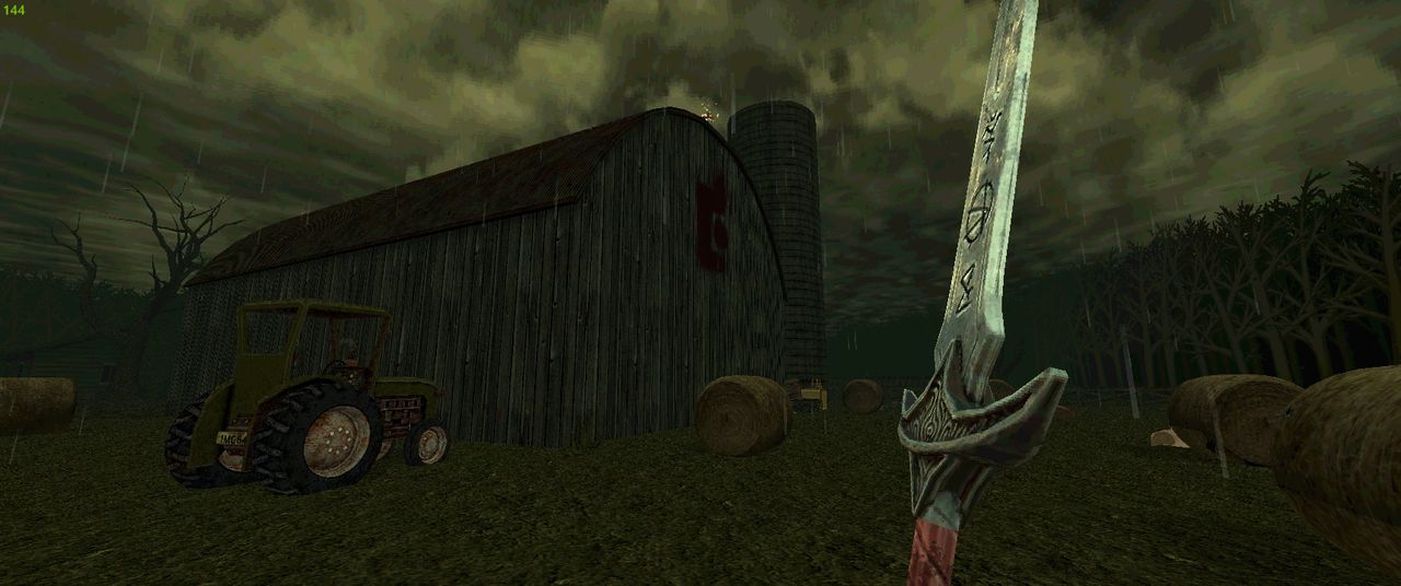 Dusk screenshot showing off newer, high-poly HD models