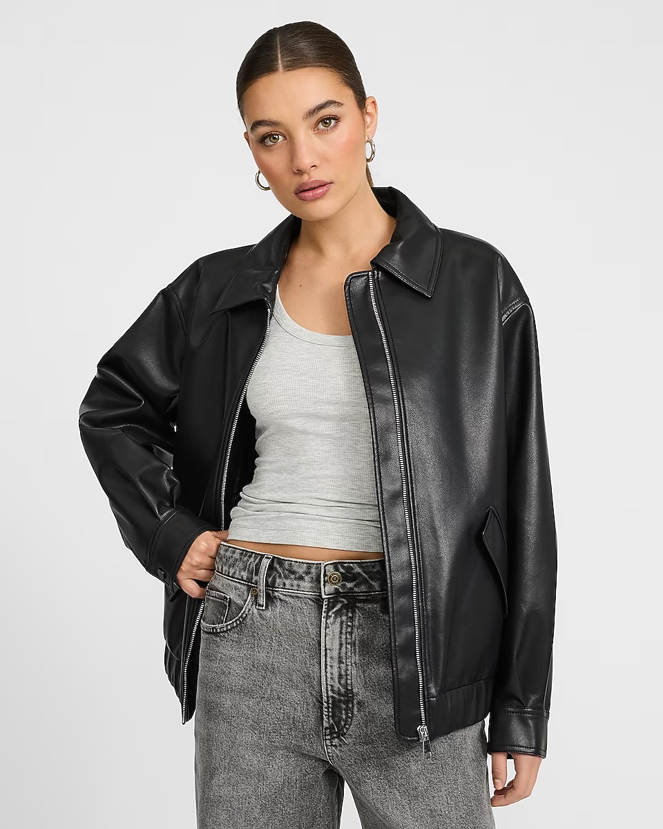 express leather jacket