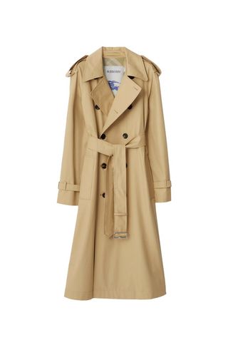 Long Gabardine Trench Coat