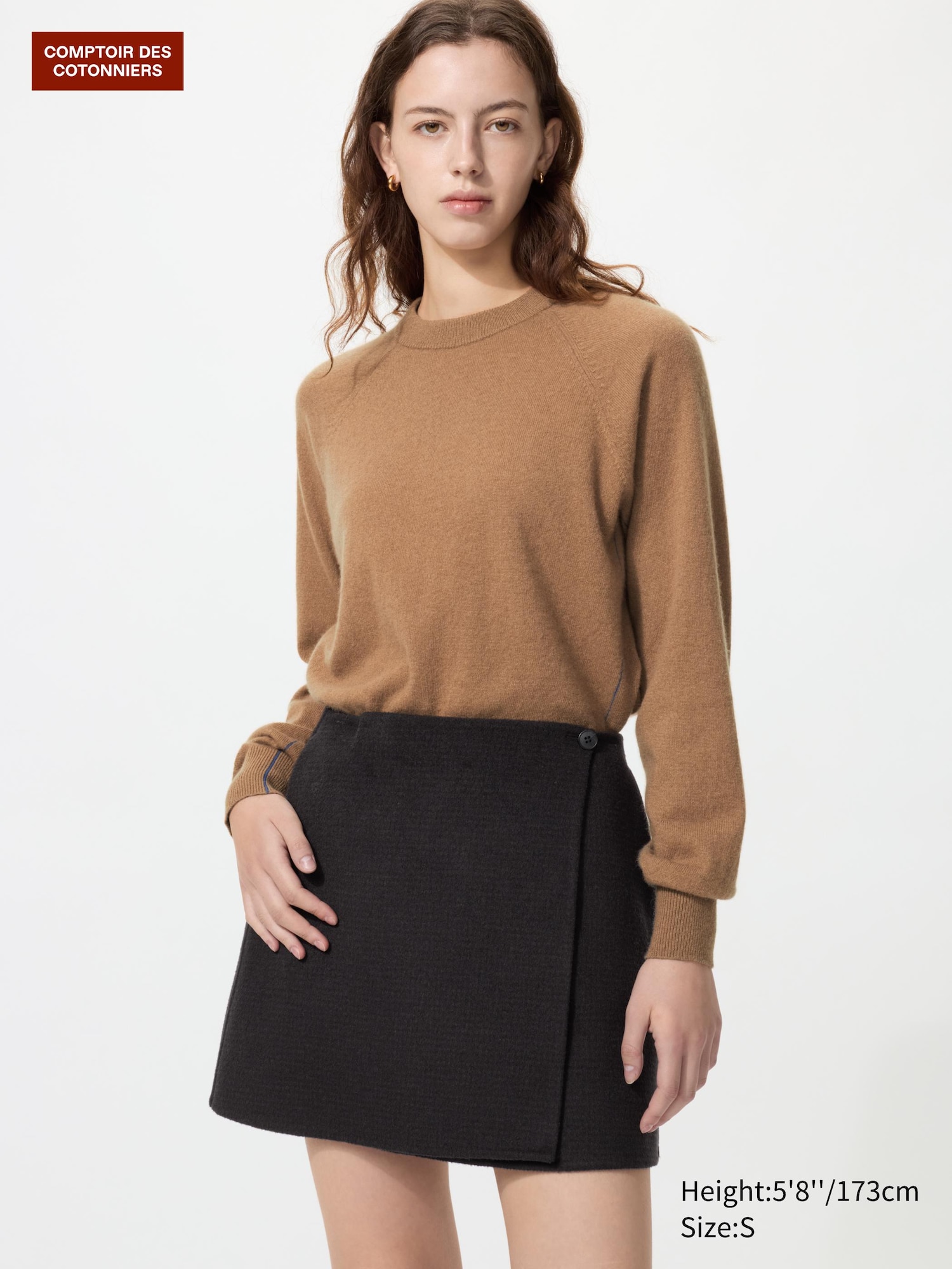 Double-Faced Wool Blend Mini Skirt