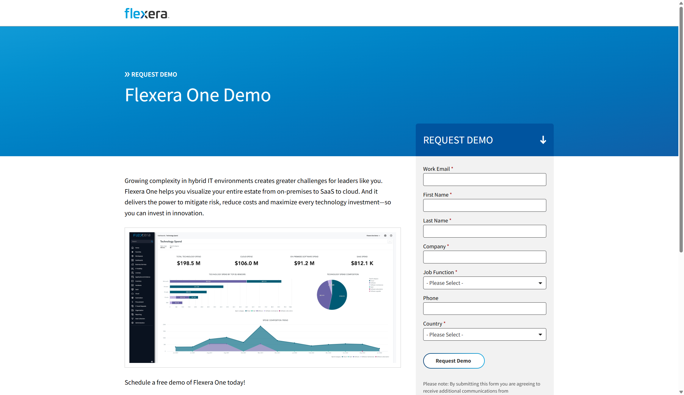 Flexera demo request form
