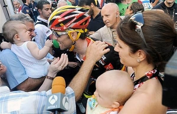 Valverde wanted to share his joy with everybody.