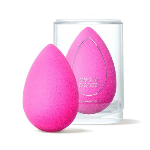 Beautyblender® | Original Pink Beauty Blender Makeup Sponge, Super-Soft Foam Easily Blends Foundations, Powders & Creams, Made in Usa, Reusable, Washable, Streak Free Application, Vegan, Cruelty Free