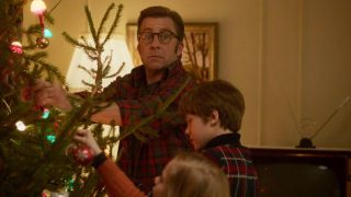 Peter Billingsley with a tree in A Christmas Story Christmas