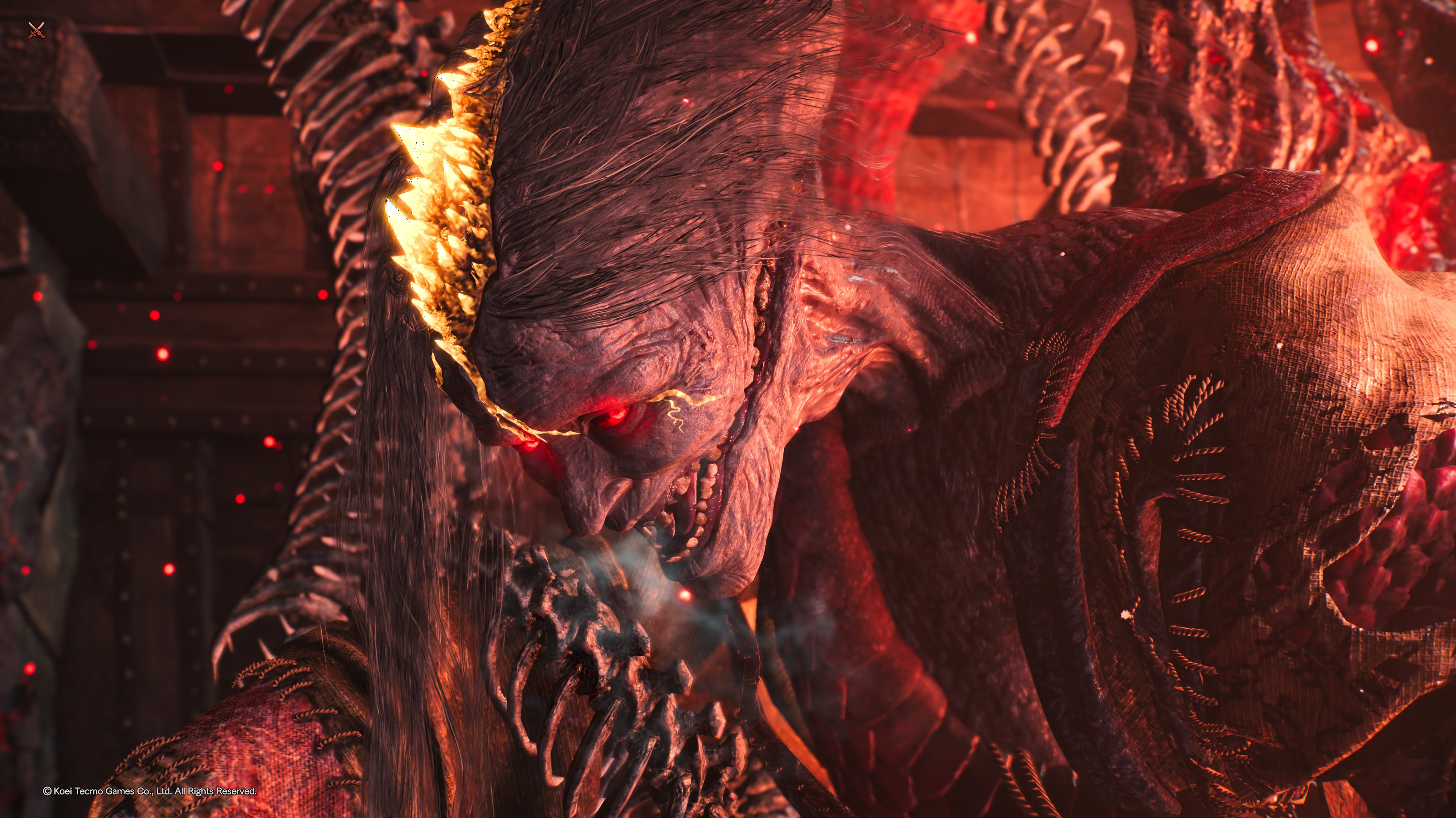 The Jakotsu-baba prepares to fight in the Nioh 3 Alpha