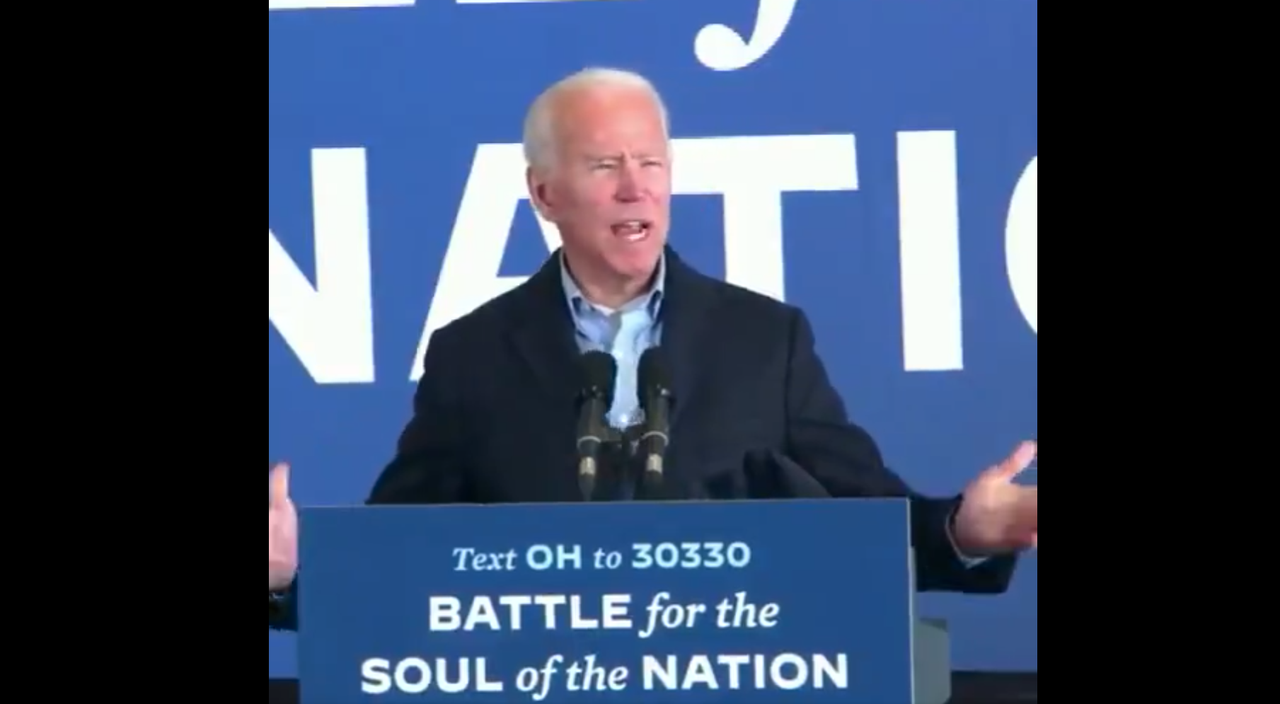 Democratic nominee Joe Biden in Ohio.