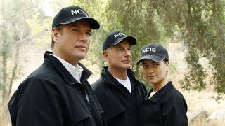 Michael Weatherly, Mark Harmon and Cote de Pablo on NCIS