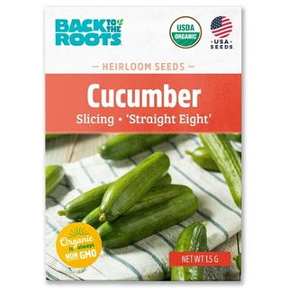 Back to the Roots Organic Straight Eight Slicing Cucumber Seeds, 1 Seed Packet