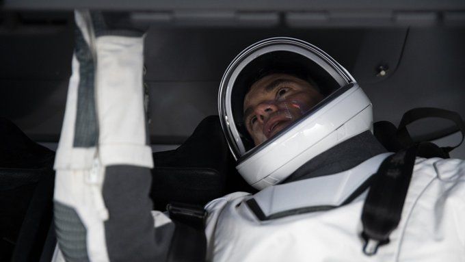 Jared Isaacman trains for the Inspiration4 mission.