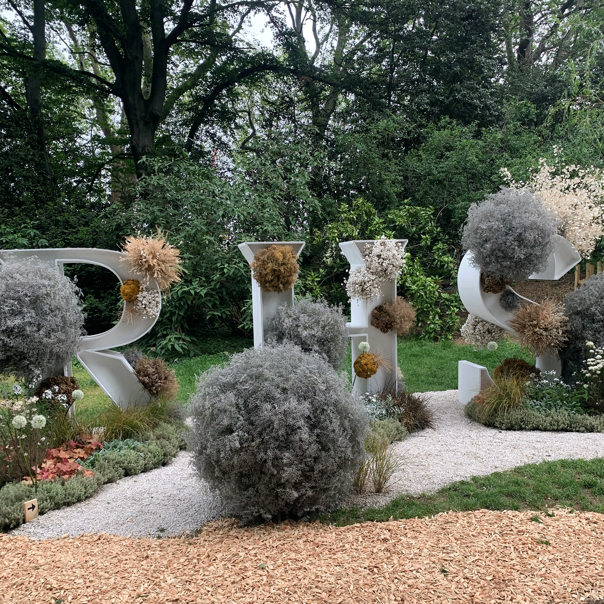 Floral RHS letter display
